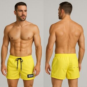 Diesel Men's Yellow Swim Shorts